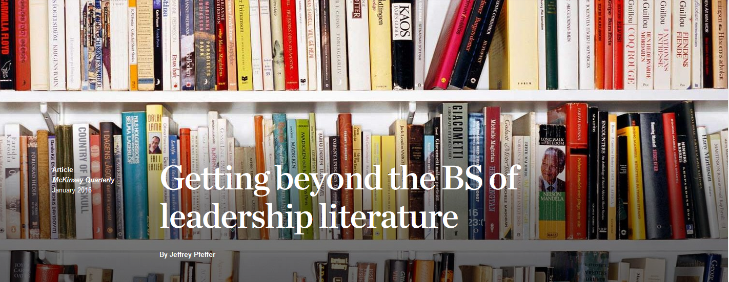 Getting beyond the BS of leadership literature